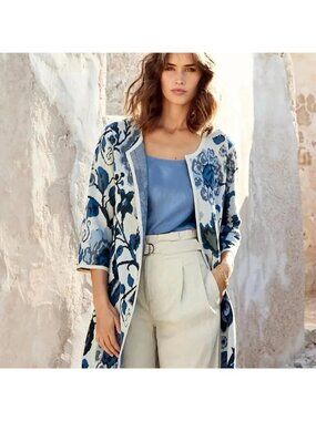 NWT Peruvian Connection Summerhill Knit Duster Long Sweater Cardigan LARGE